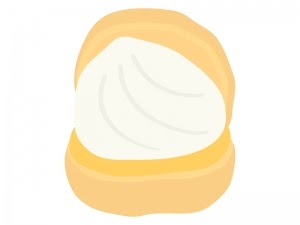 シュークリーム イラスト 無料で使える かわいい テンプレート素材