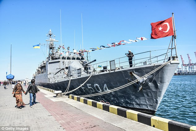More than a dozen Turkish navy ships are reportedly still at sea and remain unaccounted for following the botched military coup (file picture) 