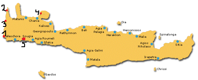 Kreta Karta Stränder | Karta