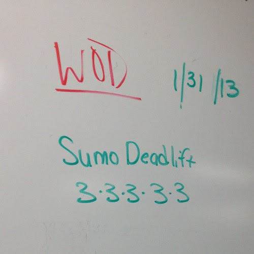 Sumo dead lifts at CrossFit