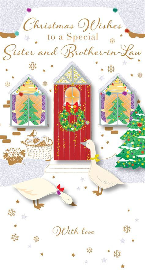 Sister & Brother In Law Christmas Greeting Card Cards Sister & Brother In Law Christmas Greeting Card Cards