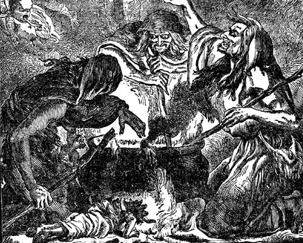 Three Witches or Weird Sisters from Shakespeare's 'Macbeth'