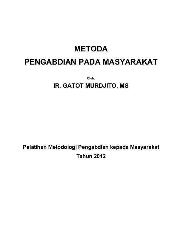 Contoh Proposal Pkm Pengabdian Masyarakat - Syd Thomposon 2012