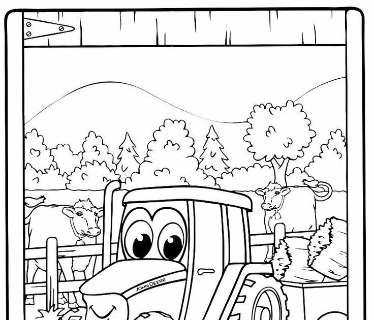 Tractor Colouring Book For Adults - Free Coloring Page