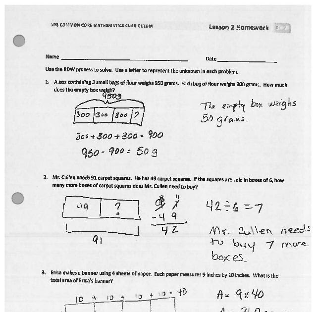 my homework lesson 9 answer key grade 5