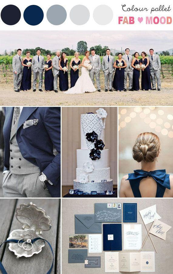 midnight blue and silver wedding theme