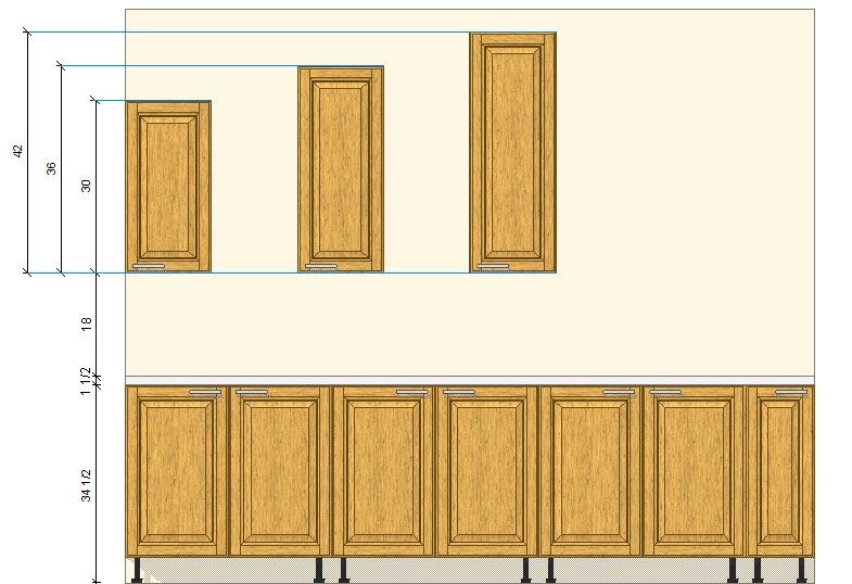 kitchen wall cabinet height from floor