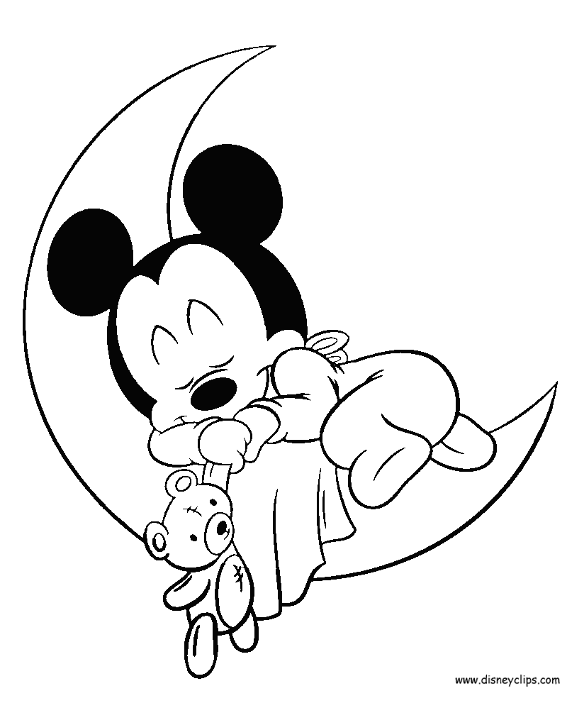 Coloring Pages Disney Baby : Coloring Pages Baby Mickey Mouse Novocom Top