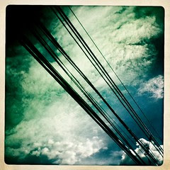 wires and clouds