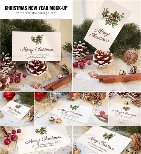 Christmas card mockup set Free download Christmas card mockup set Free download