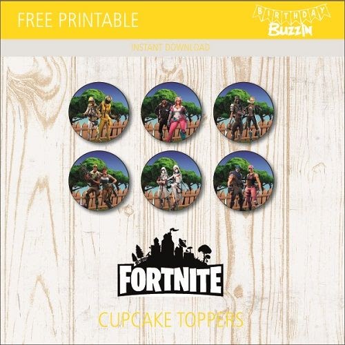 Fortnite Free Printable Cupcake Toppers Fortnite Battle Royale Account - free printable roblox favor tags birthday buzzin