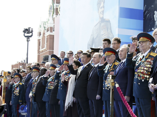 Xi and Putin during the military parade in Moscow, May 9th, 2015 
