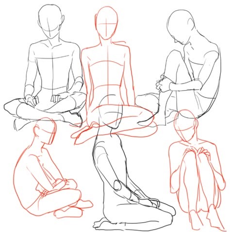 Sitting Drawing Reference Easy - Asobu Wallpaper