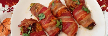 Recipe: Tasty Chilorio Stuffed Jalapeno Peppers Wrapped in Bacon