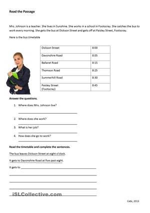 Worksheets On Reading Timetables - andricanews