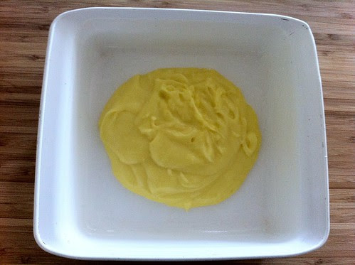 Custard Transferred to Cooling Dish