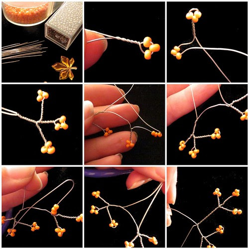 beadwork for fall harvest headpiece