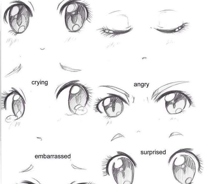 Anime Girl Eyes Drawing Easy Step By Step - Download Free Mock-up