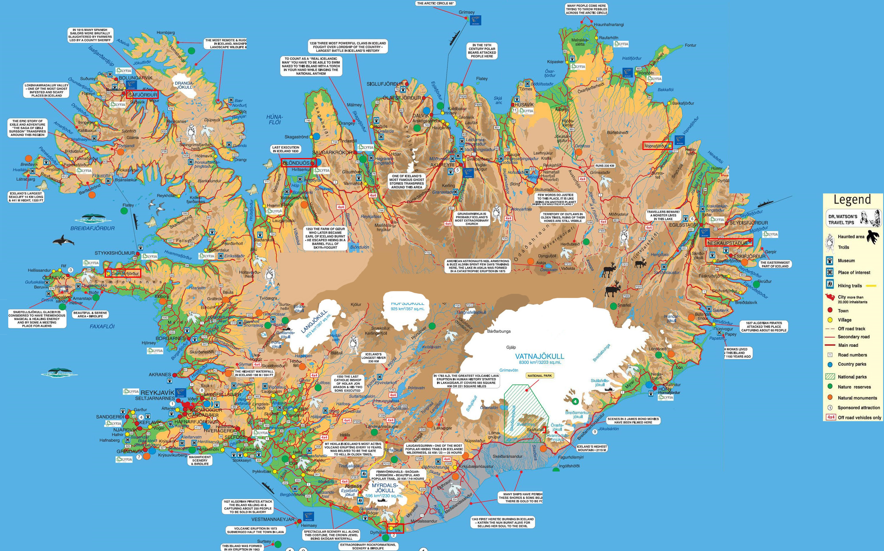 Iceland Europe Map 