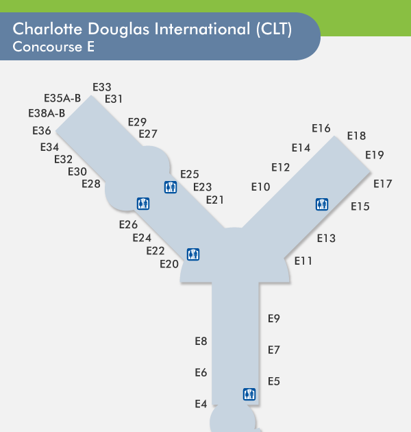 Charlotte Douglas International Airport Terminal Map