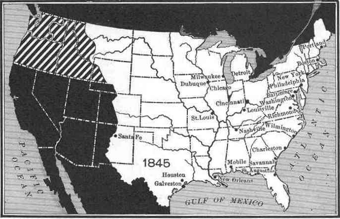 Maps: Us Map In 1845