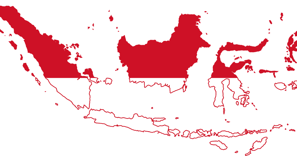 Gambar Peta Indonesia Merah Putih 