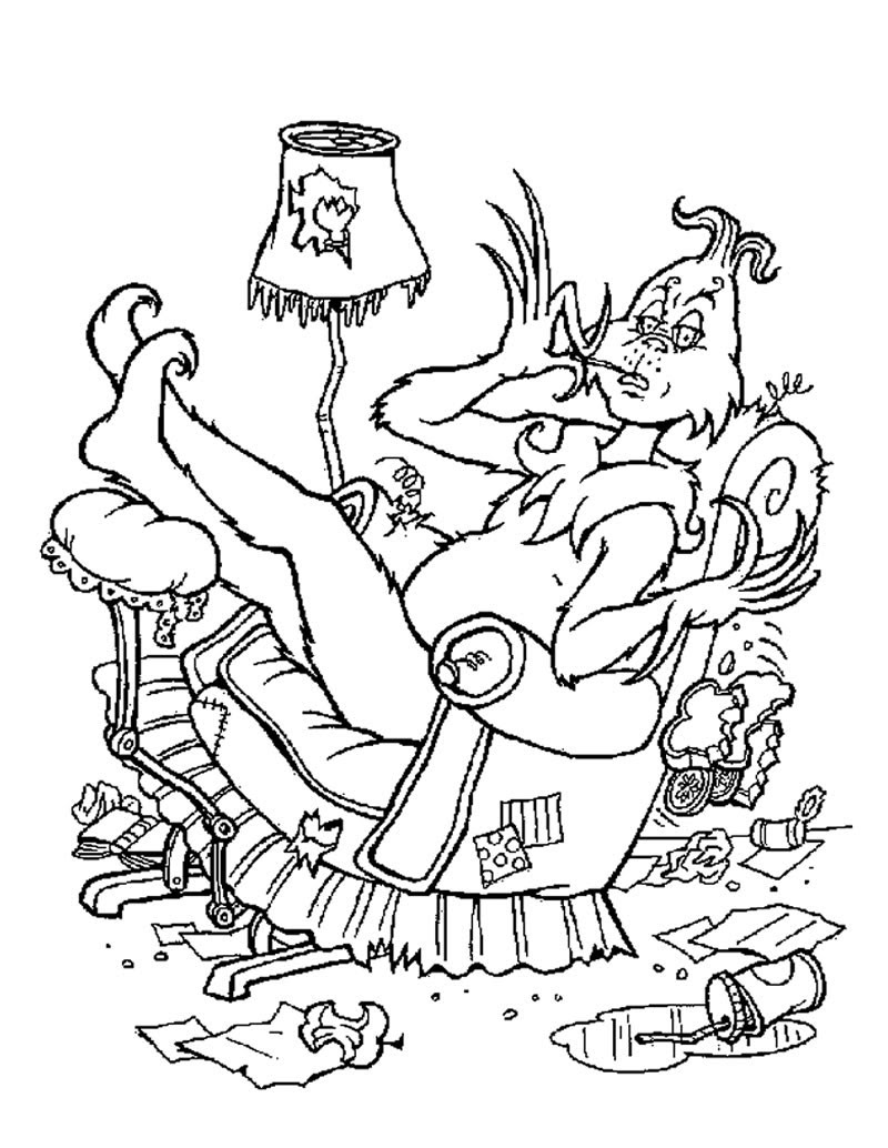 Lazy grinch coloring pages Hellokids.com Lazy grinch coloring pages Hellokids.com