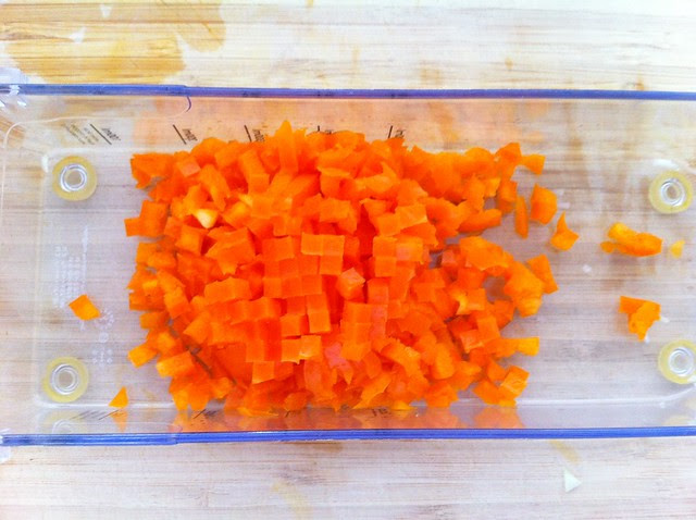 Diced Orange Bell Pepper