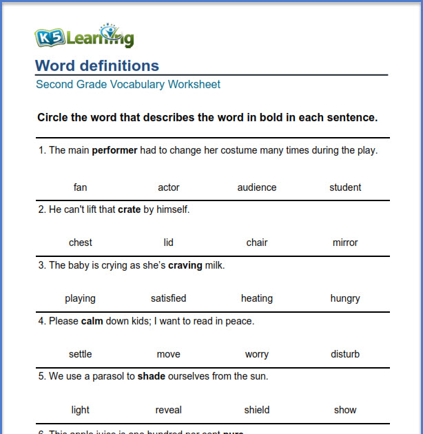 English Grammar Grade 2 Worksheets