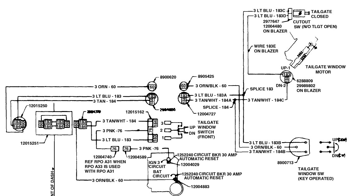 1985 Chevy Truck Power Window Wiring Diagram - Complete 73 87 Wiring