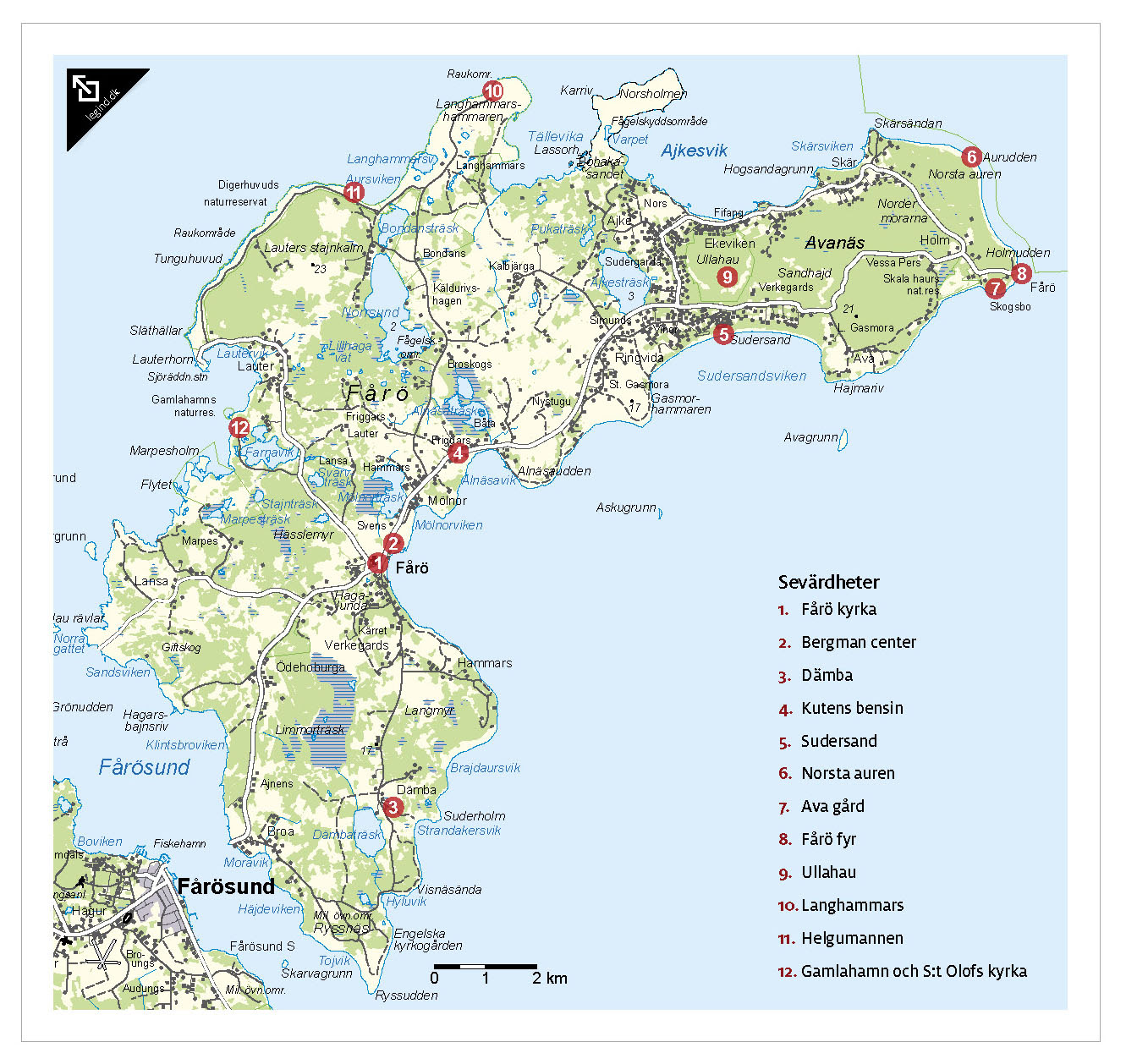 Gotland Karta Sevärdheter | Karta