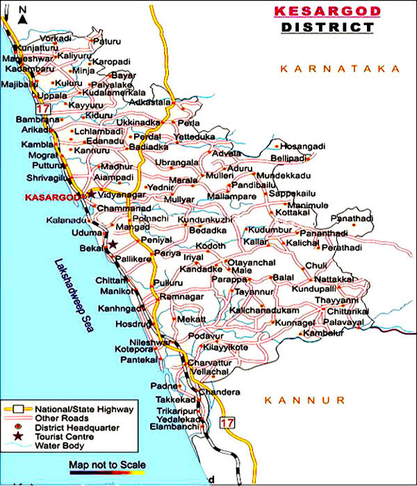 Karnataka Kerala Border Map / Kerala tourism map with distance pdf - To ...