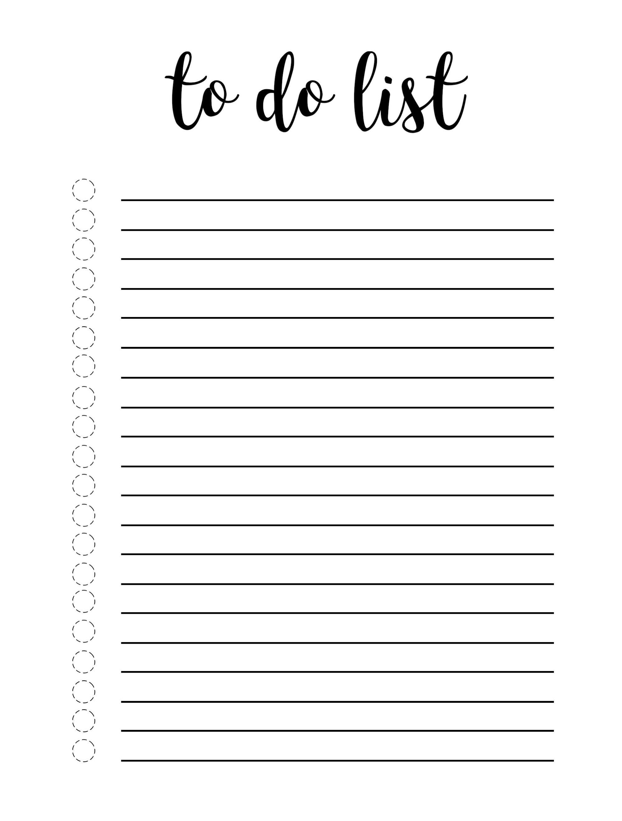 Kawaii Cute Checklist Template