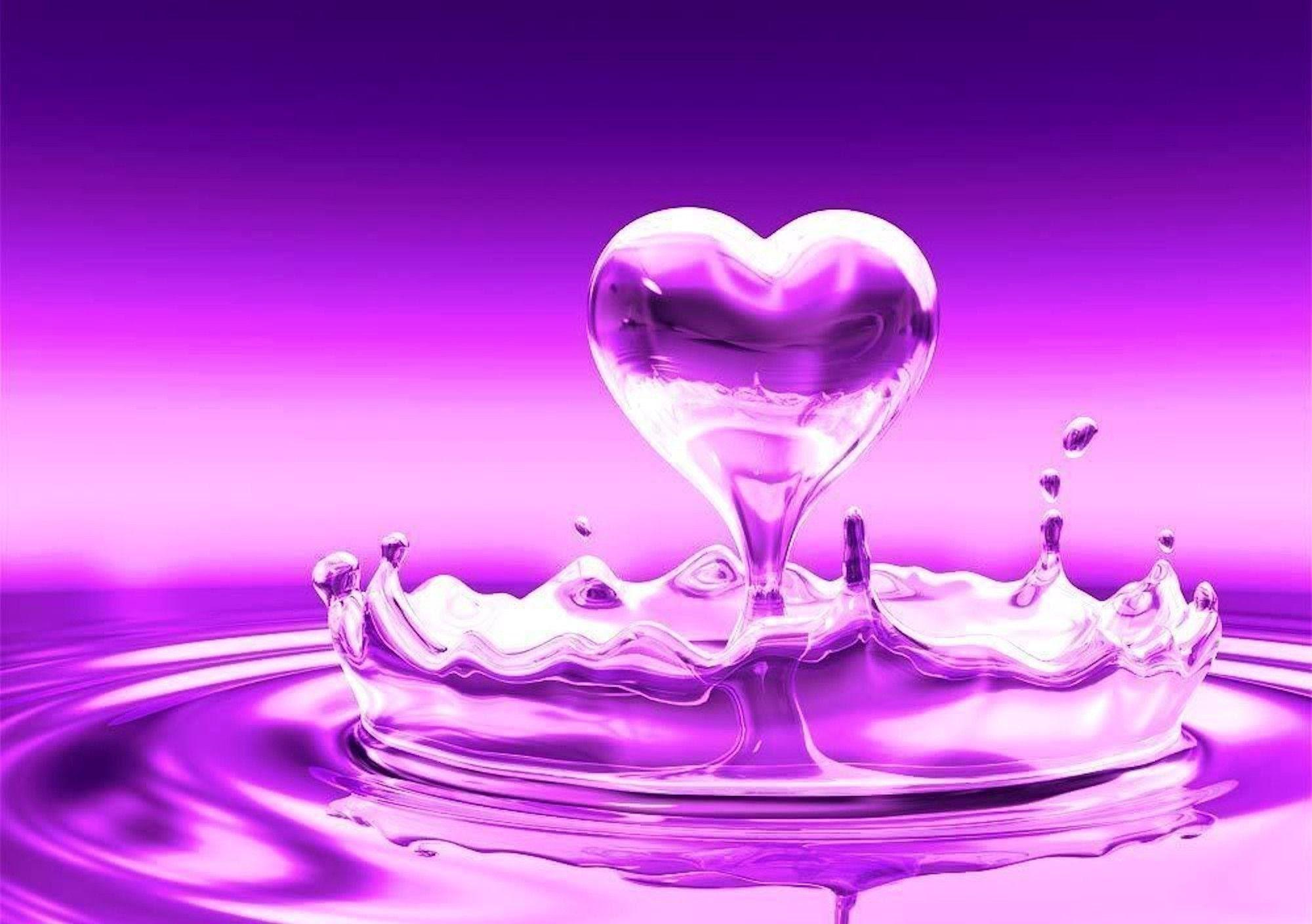 Aesthetic Light Purple Background Heart - Kalehceoj