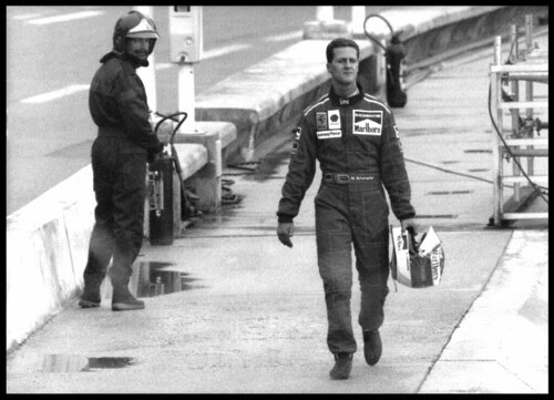 Schumacher walks back to the pits by rollingstone64