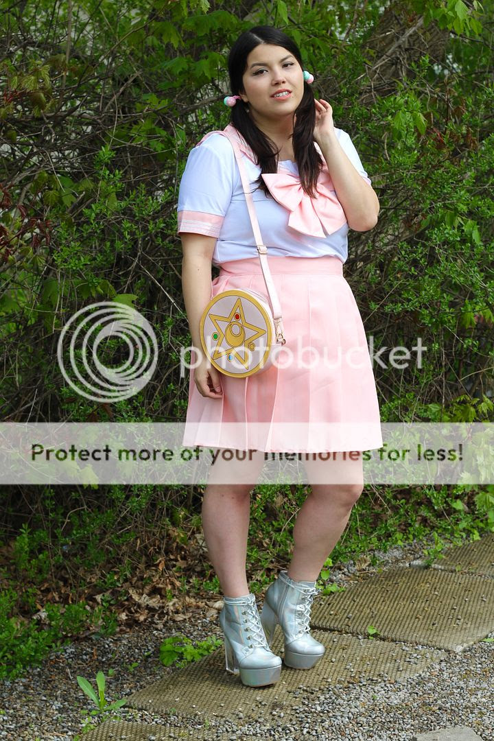 spree picky plus size sailor moon chibi moon uniform pink cosplay sailor moon bag holographic rain coat iridescent heels