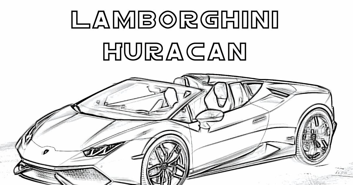 Lamborghini Huracan Coloring Pages - familienfreudlich