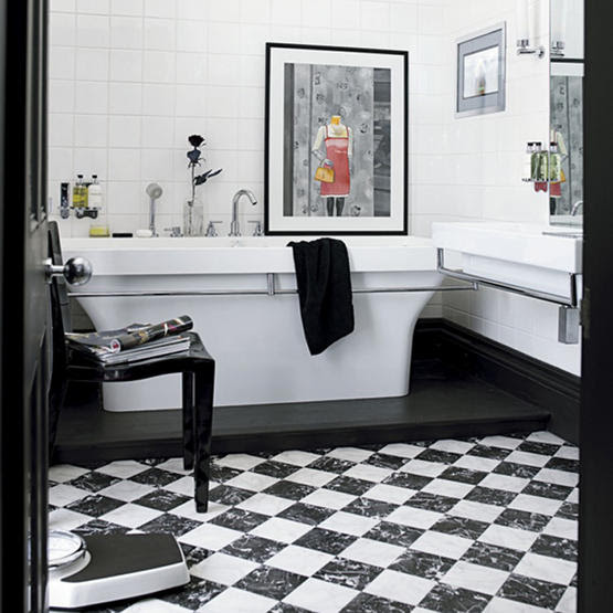 Decoration News Bathrooms Black And White, Black 038 White Tile Designs Bathrooms