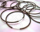 D510BZ / 12 Pc / Dia. 30 mm - Antique Bronze ( copper tone ) Smooth Hoop Earrings / Ear Loop Findings - Beadersland D510BZ / 12 Pc / Dia. 30 mm - Antique Bronze ( copper tone ) Smooth Hoop Earrings / Ear Loop Findings - Beadersland