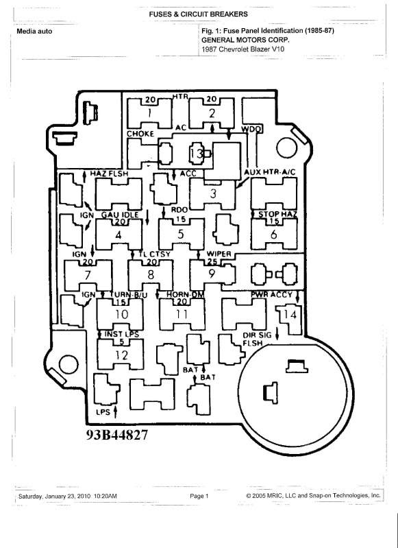 Diagram  Fuse Box Diagram 87 Scottsdale Full Version Hd