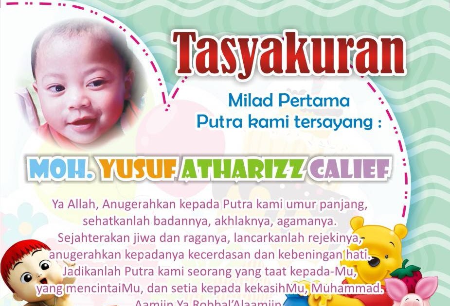 61 Contoh Undangan Syukuran Ulang Tahun Anak Gratis Terbaru Contoh Undangan