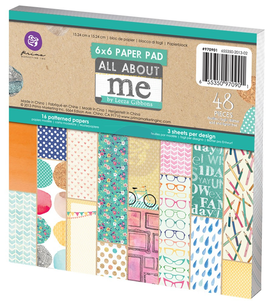 Prima Leeza Gibbons All About Me 6x6 Paper Pad