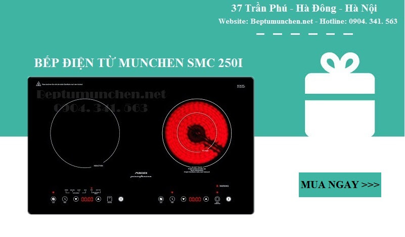 bếp điện từ Munchen SMC 250I sử dụng công nghệ induction zoneless