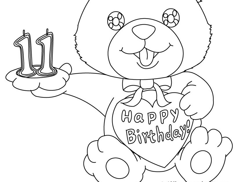 Coloriage Anniversaire Petite Fille 11 Ans  30000 ++ collections de