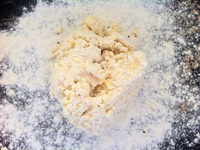 Dough Transferred to Floured Surface