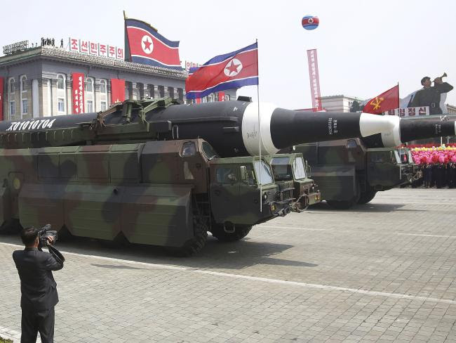 North Korea shows off its military might during a parade. Photo/AP