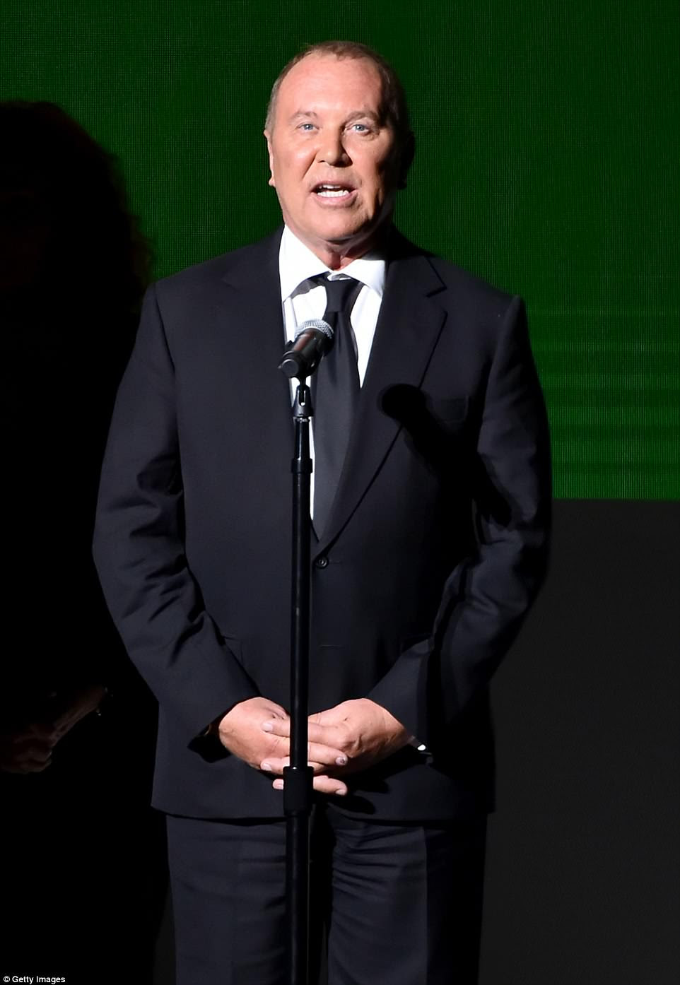 Magnata da moda: Michael Kors subiu ao pódio para fazer um discurso