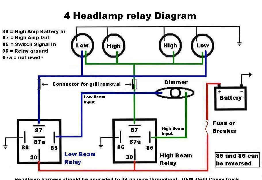 High Beam Low Beam Wiring Diagram Atkinsjewelry
