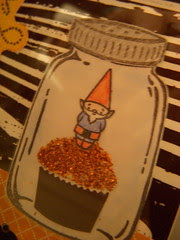 Gnome in a jar on a cupcake