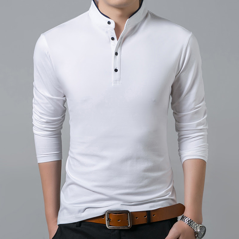 Stylish Collar Full Sleeve T Shirt - img-twig